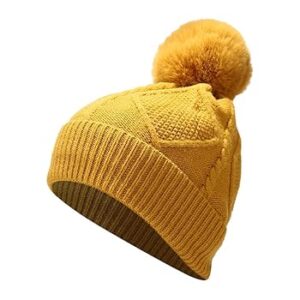 کلاه بافت تک پوم دار کد 612