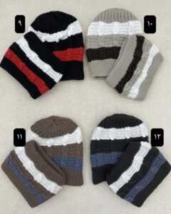 ست کلاه و گردنی رنگی کد 5898