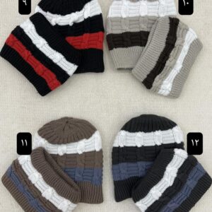 ست کلاه و گردنی رنگی کد 5898